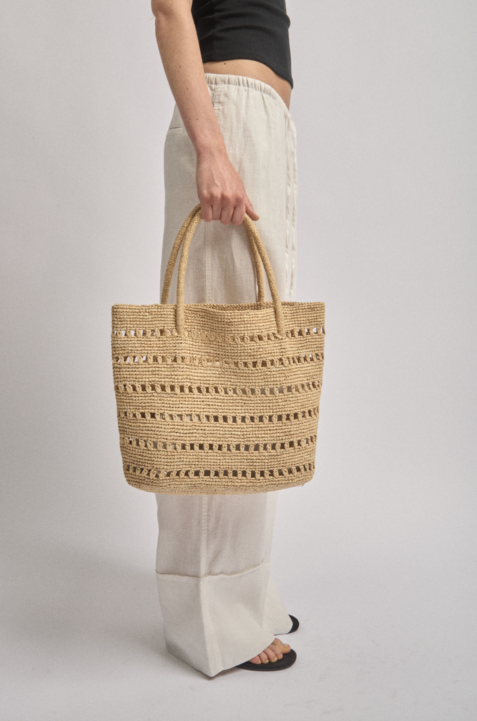 CHLOE BASKET STRAW in natural