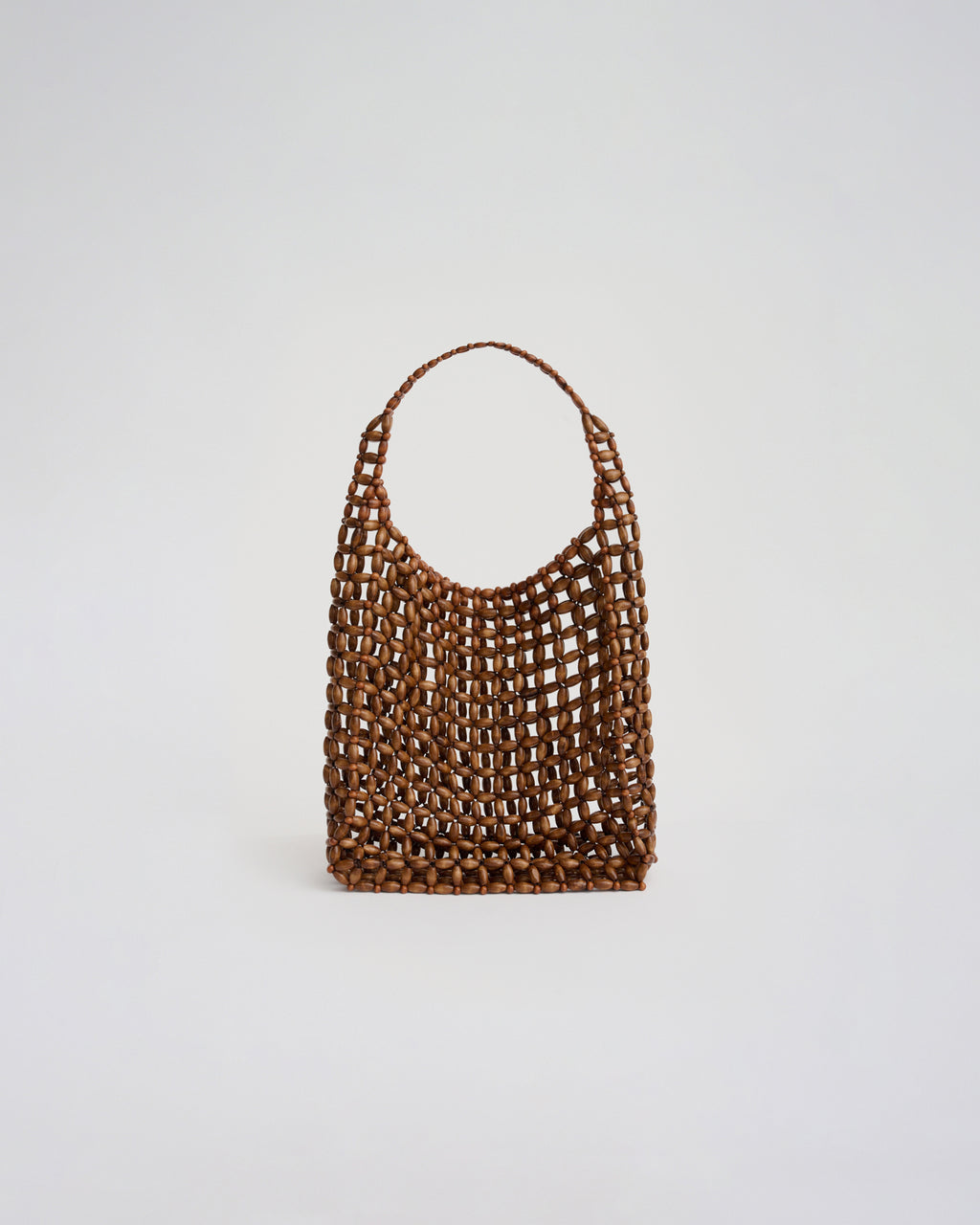JEAN BEADED SHOULDER in caramel