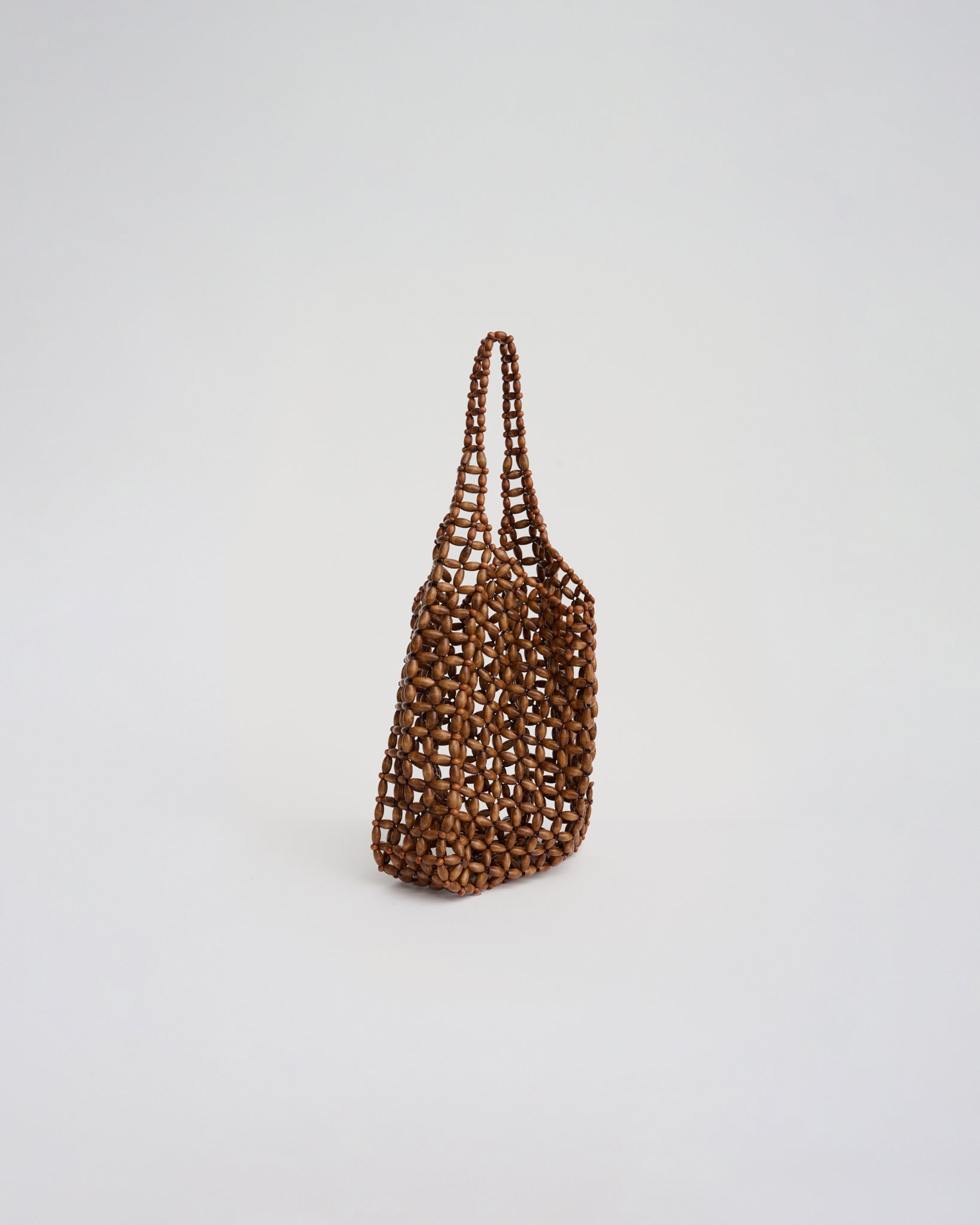 JEAN BEADED SHOULDER in caramel