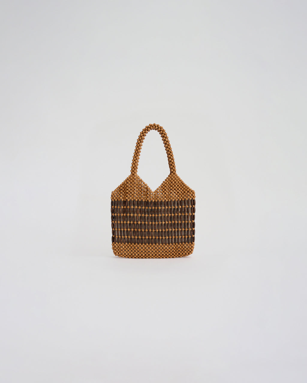 KATE BEADED SHOULDER BAG in caramel/coffee
