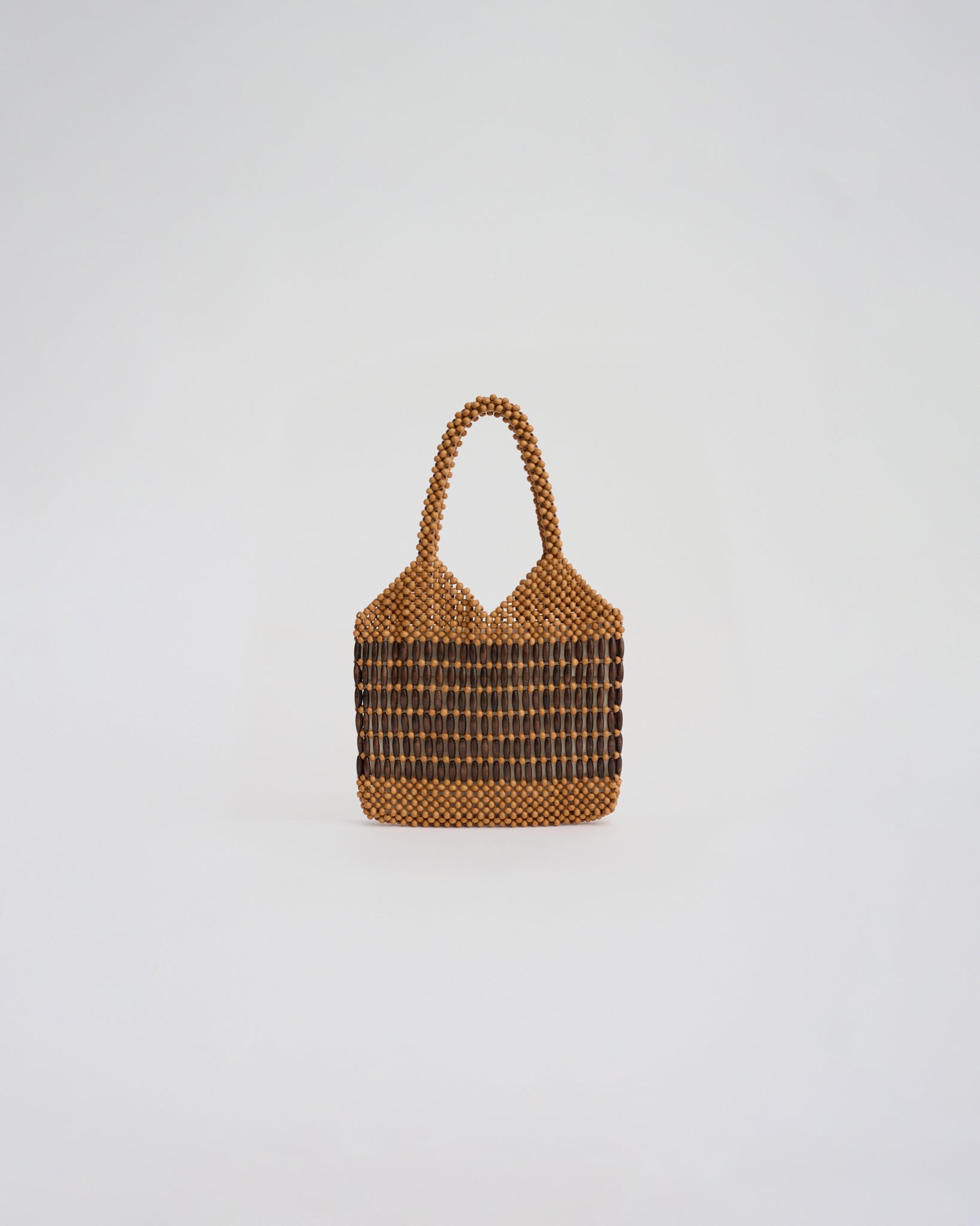 KATE BEADED SHOULDER BAG in caramel/coffee