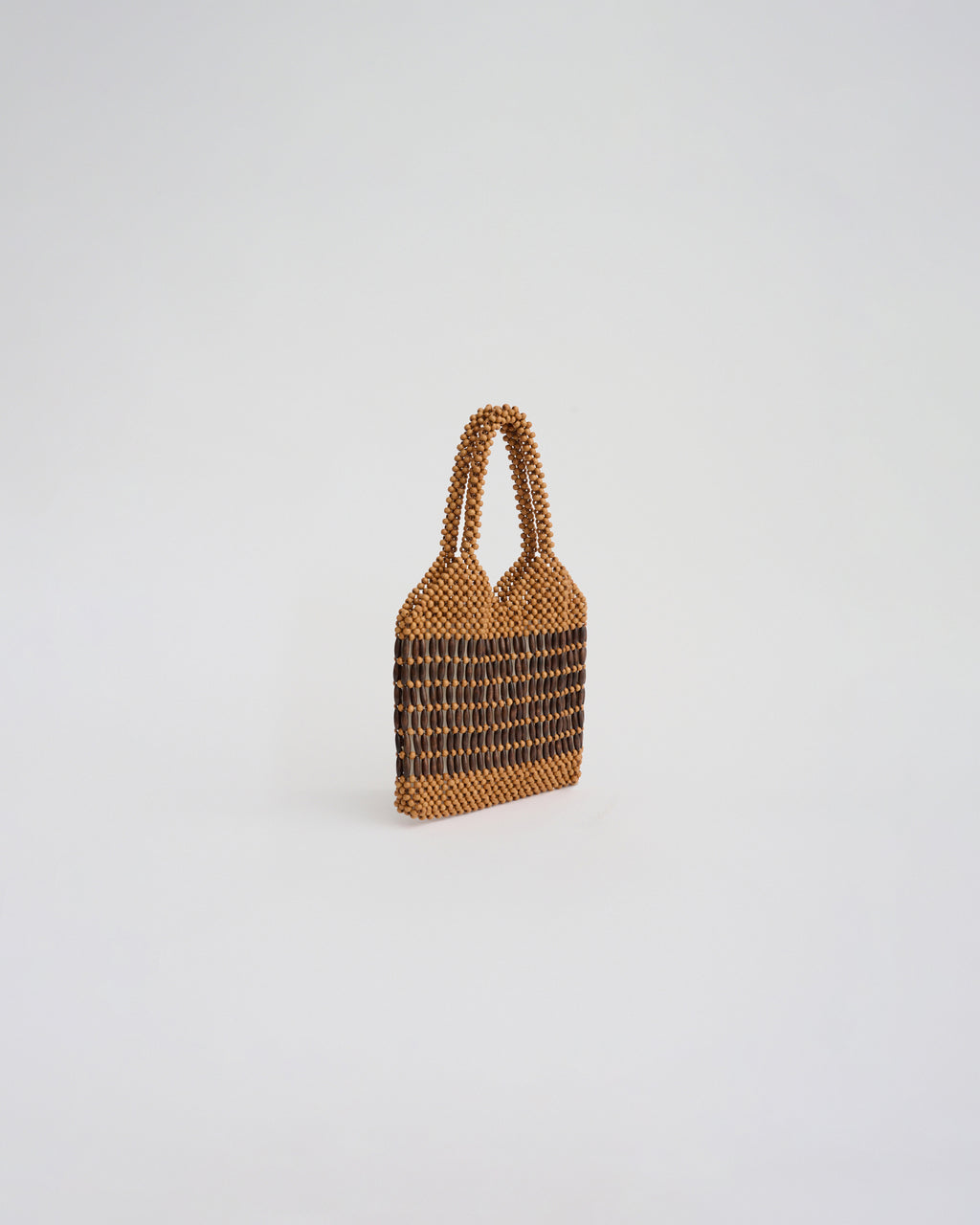 KATE BEADED SHOULDER BAG in caramel/coffee