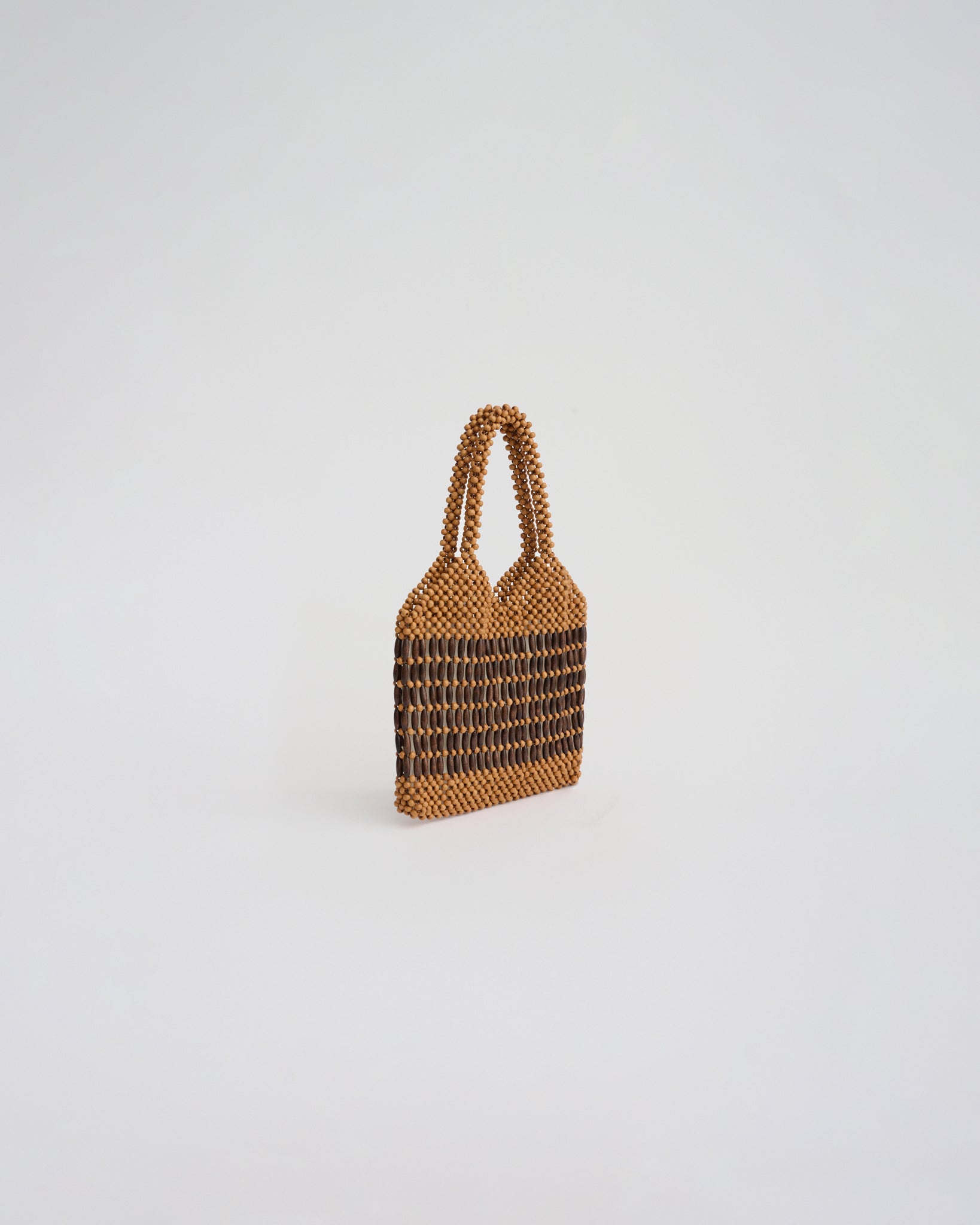 KATE BEADED SHOULDER BAG in caramel/coffee