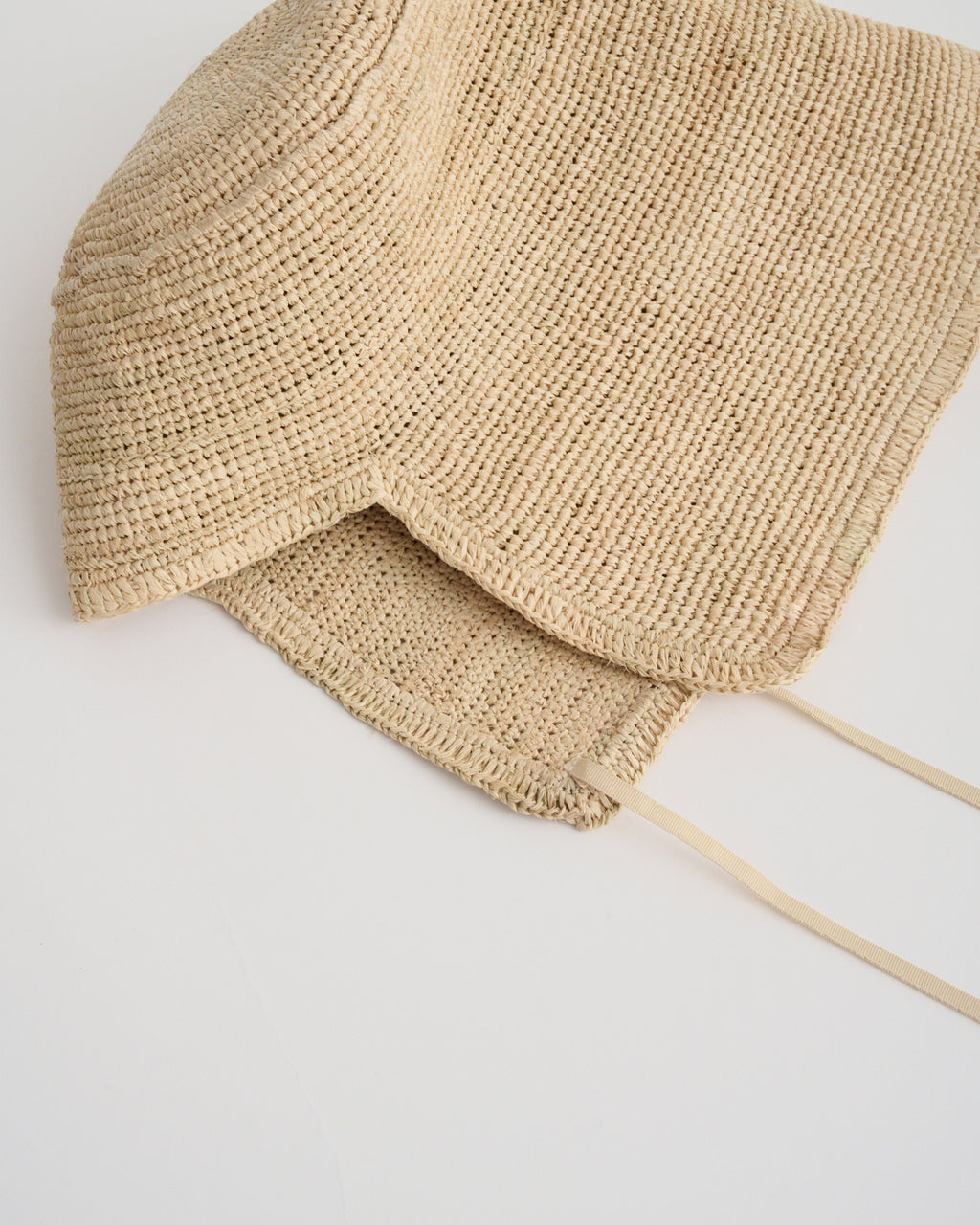 ROLLED BRIM RAFFIA HAT in natural