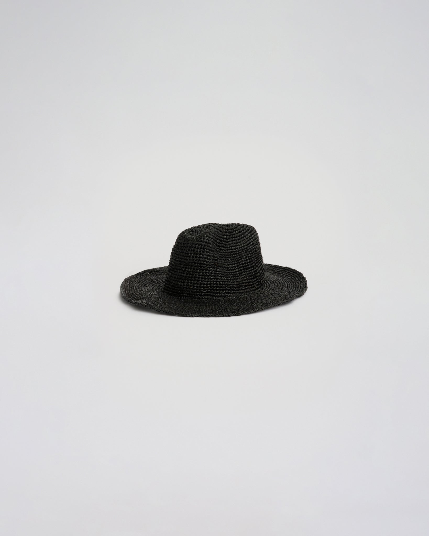 TEXAS RAFFIA HAT in black