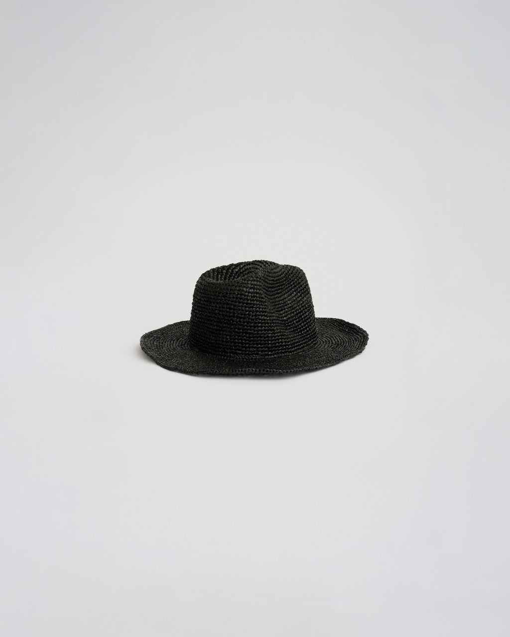 TEXAS RAFFIA HAT in black