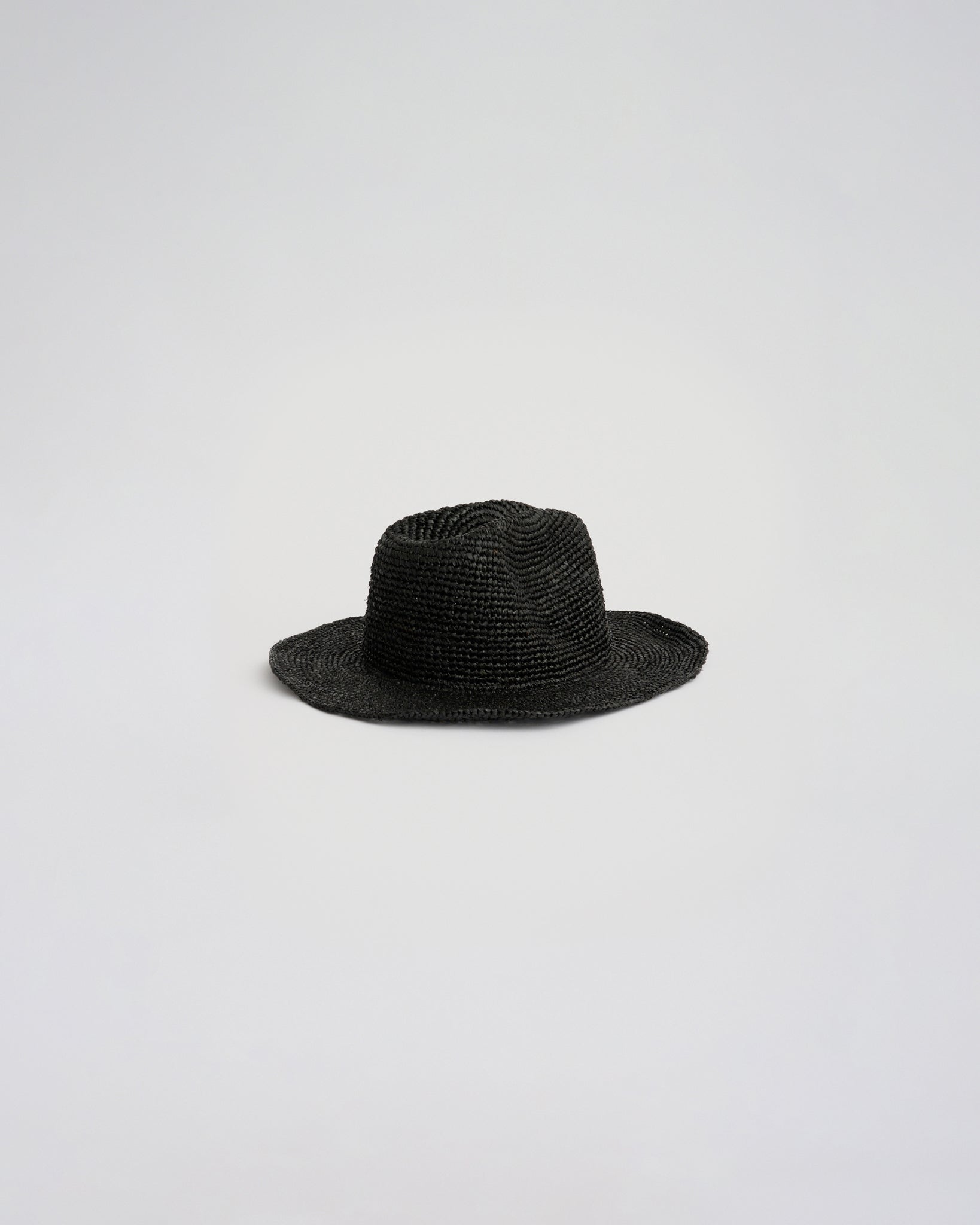TEXAS RAFFIA HAT in black
