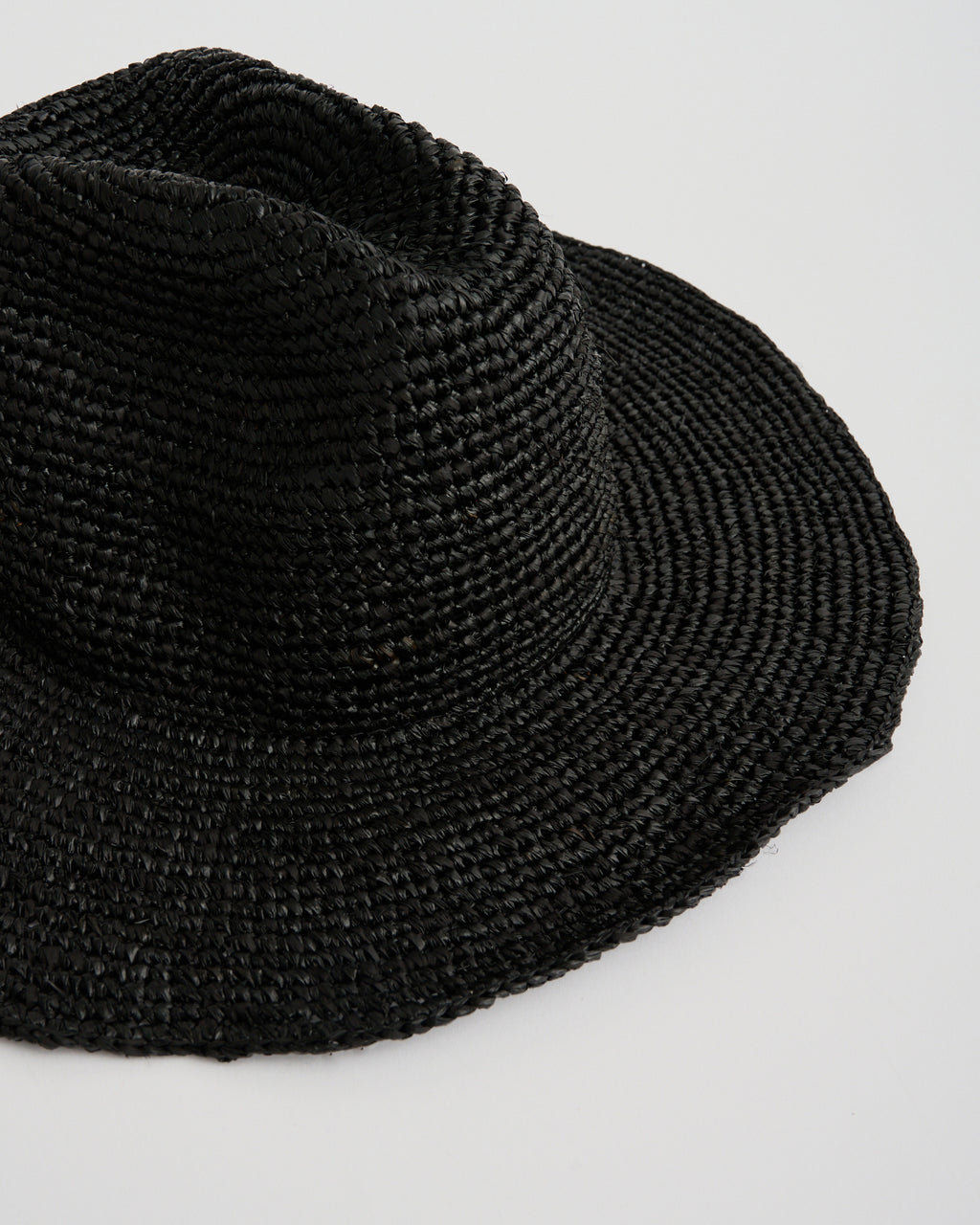 TEXAS RAFFIA HAT in black