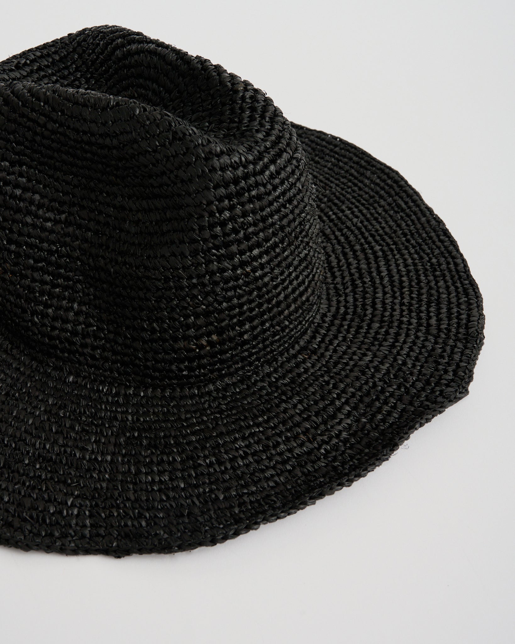 TEXAS RAFFIA HAT in black